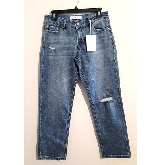 KanCan Distressed Straight Leg Ankle Jeans Blue 27 NEW - Picture 1 of 10